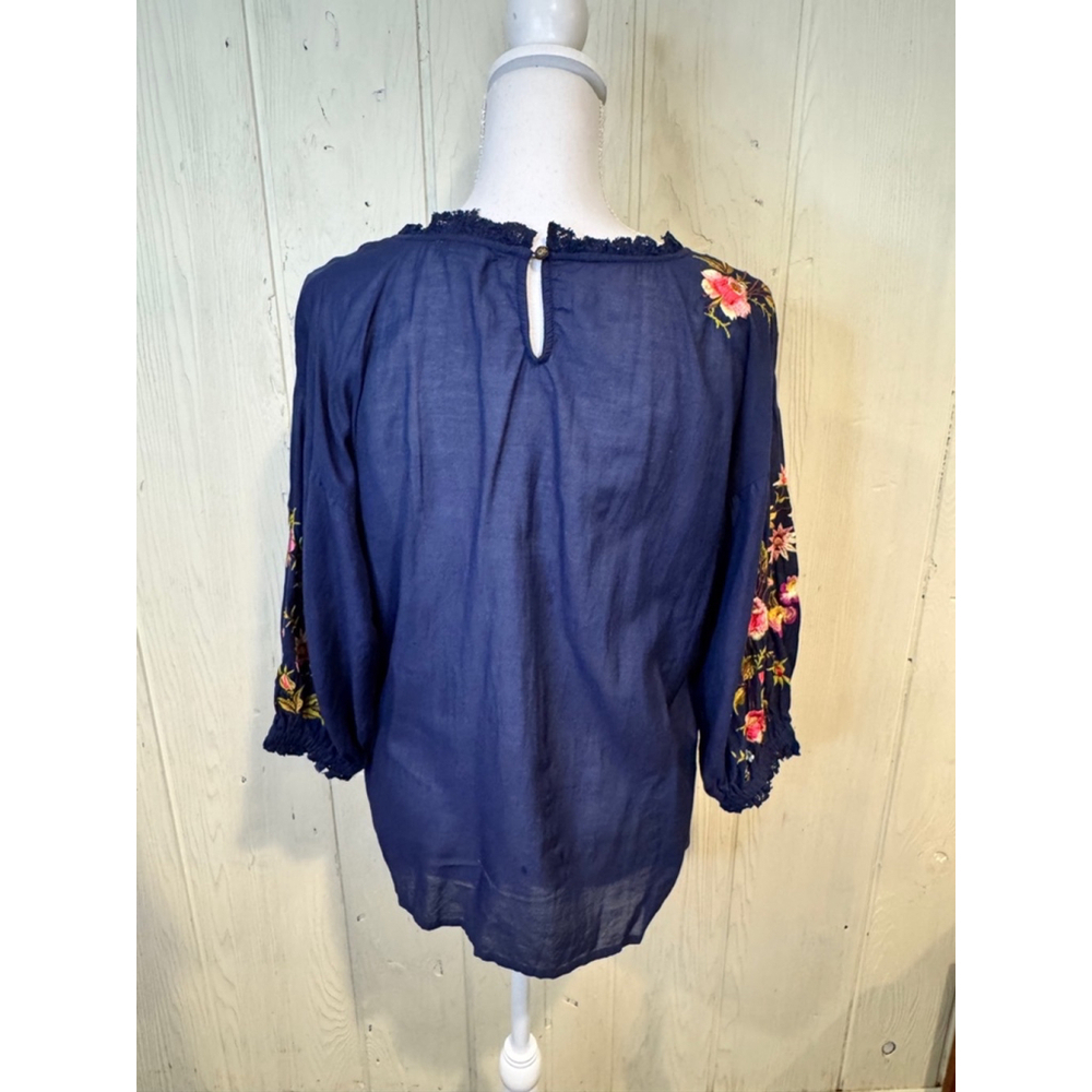 Sundance Florentina Embroidery Butterfly Lace Blouse Medium - Picture 5 of 14